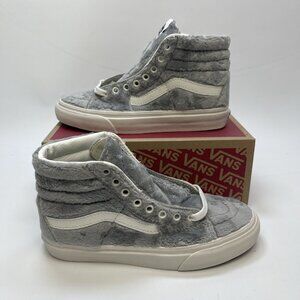 Vans SK8-Hi Sherpa Fleece Drizzle Gray Sneakers Shoes Wom 6.5  / Men 5 US Cozy